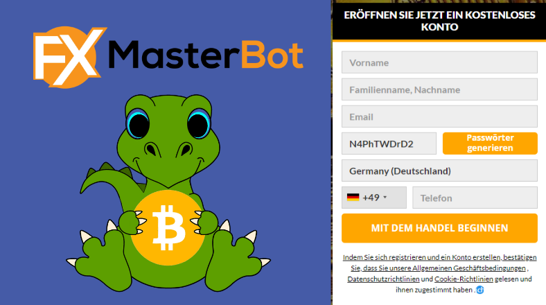 FXMasterBot registration